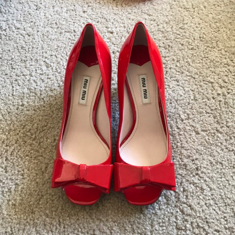 Never worn Apple red sexy heels from Miu Miu